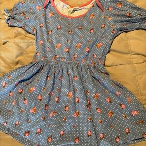 Matilda Jane BLUE SKIES Tunic 12 Floral Smocked Girl's Peasant Top Daydream